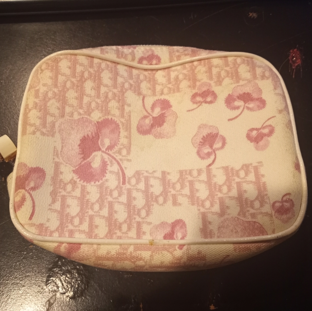 Dior  floral wristlet bag